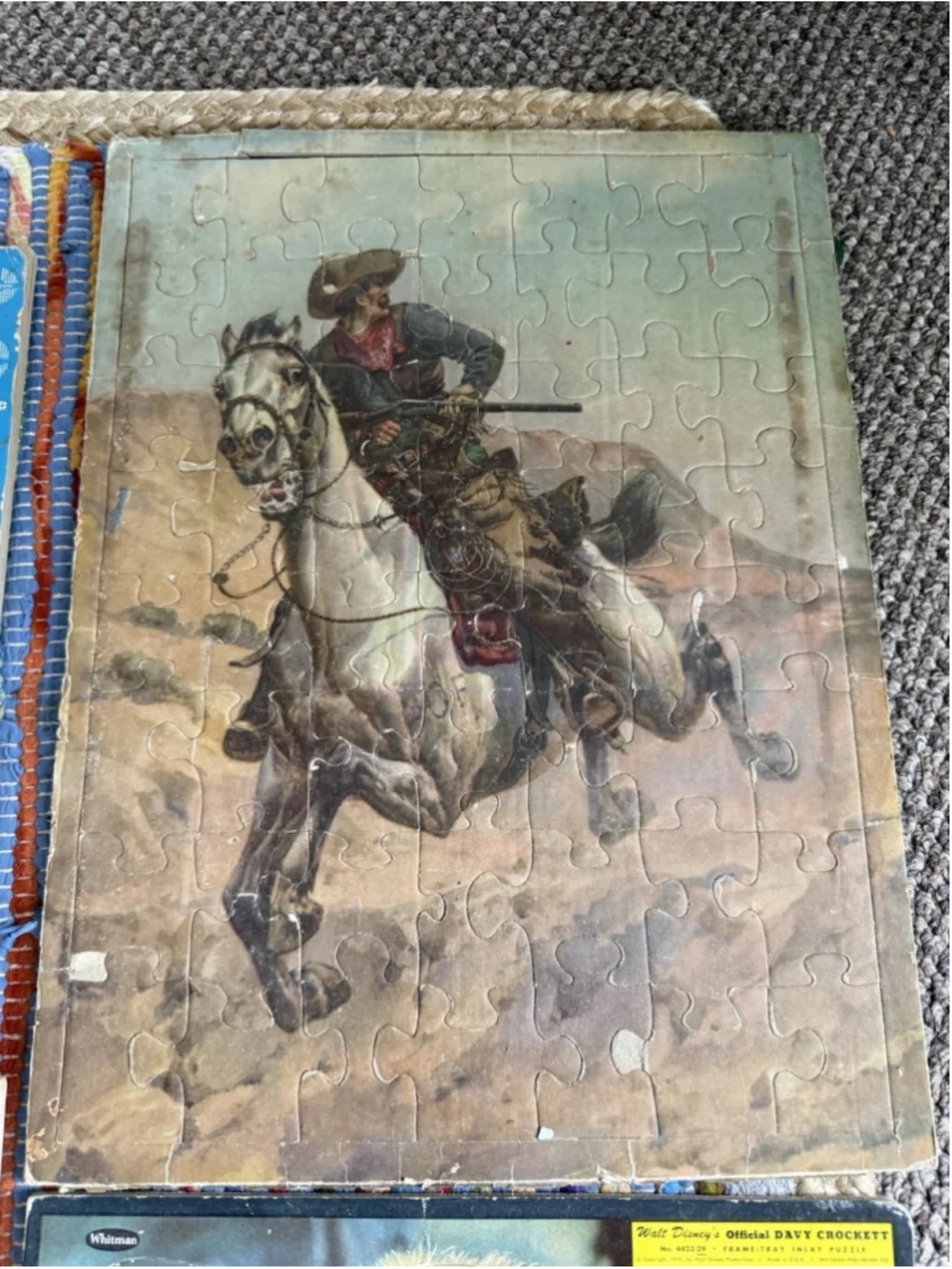 Vintage Cardboard Jigsaw Puzzles Lot (10) 1940-1950 Various Condition.
